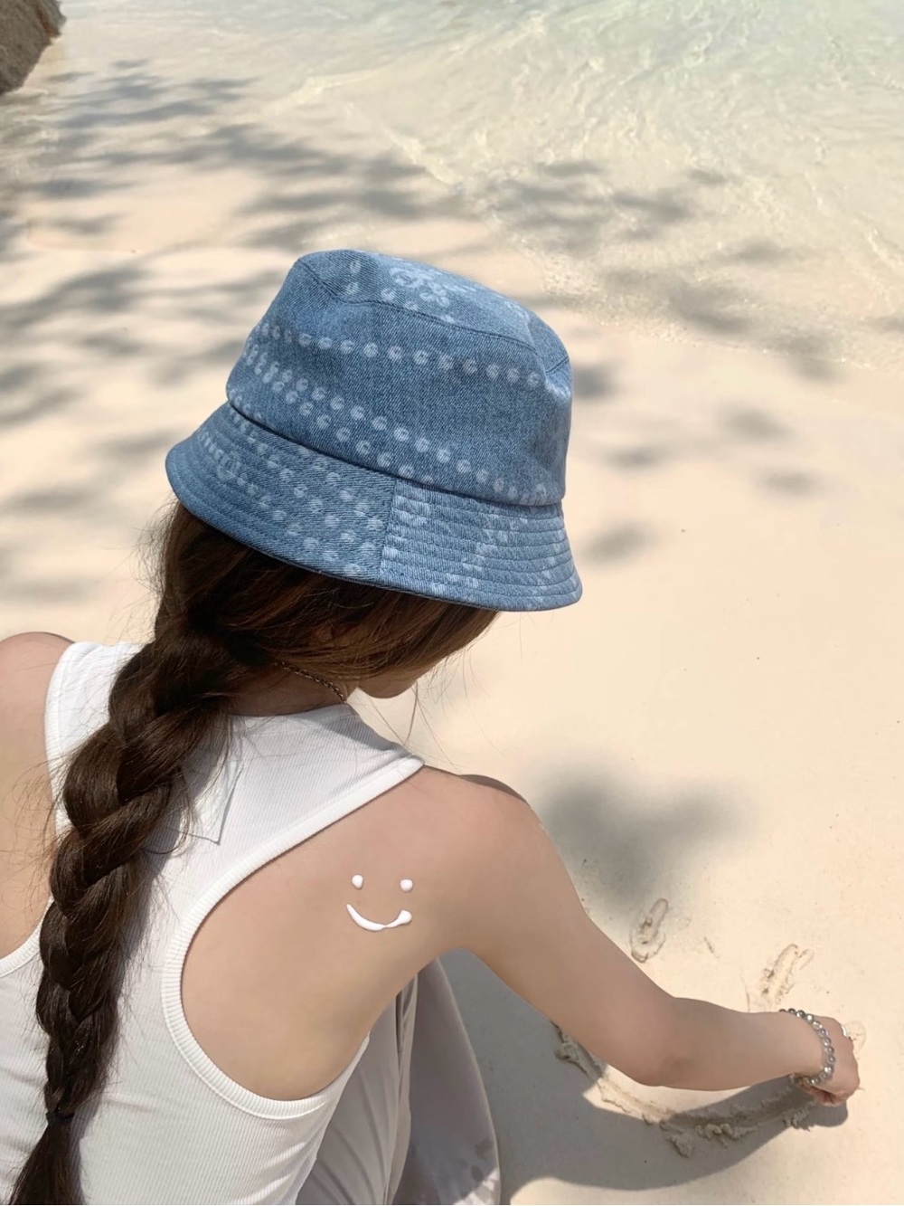 Blue pearl Denim Bucket Hat